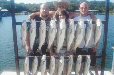 Photo of people with the fish they caught